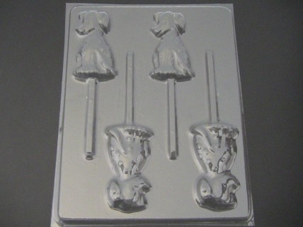 610 Dalmatian Dog Chocolate or Hard Candy Lollipop Mold